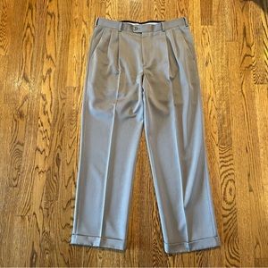 Perry Ellis Portfolio 33 X 30 Tan Beige Dress Pants Slacks Classic Fit